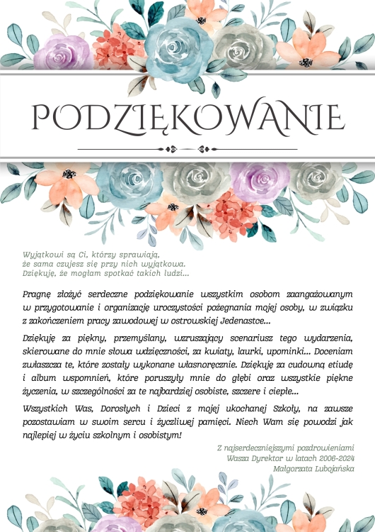 Podziękowanie